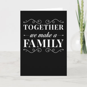 Familie zusammen macht Familie Karte