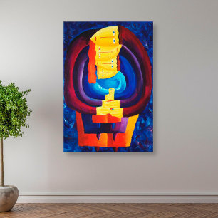 Familie Zusammen Moderne Porträtmalerei Kunst Leinwanddruck