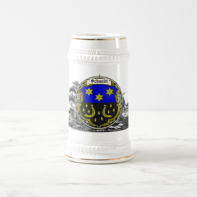 Familien-Arme Schmidts (Saar-Rhein) Bierglas (Mittel)