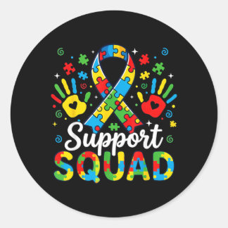 Familien-Autismus-Support-Squad Autismus-Bewusstse Runder Aufkleber