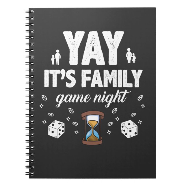 Familien-Brettspiel-Nachtfreude-Geschenk Sandglass Notizblock (Vorderseite)