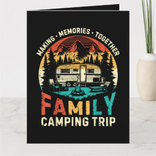 Familien-Campingausflug, der gemeinsam Erinnerunge Karte