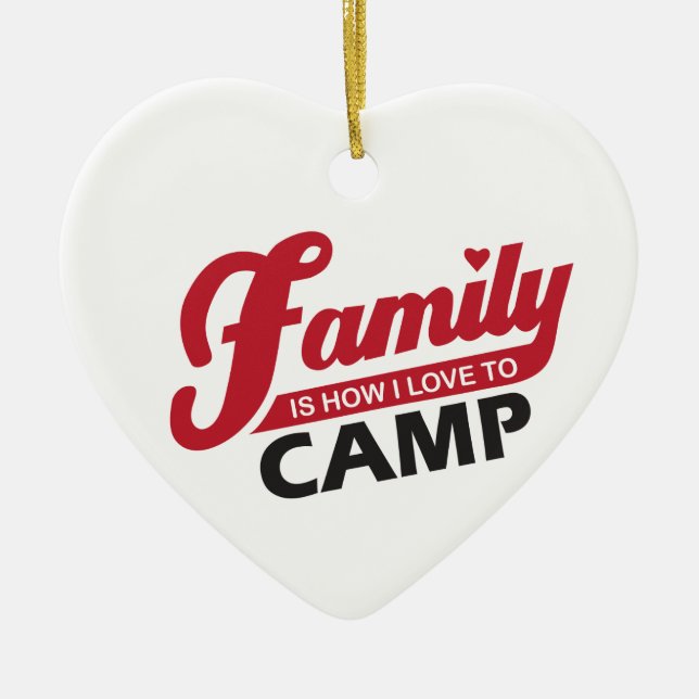 Familien-Campings-Verzierung Keramikornament (Vorne)