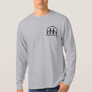 Familien-Chiropraktik-Logo gesticktes Shirt