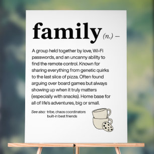 Familien Definition Acrylschild