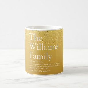 Familien-Definition Gold Glitter Modern Lustig Gla Kaffeetasse