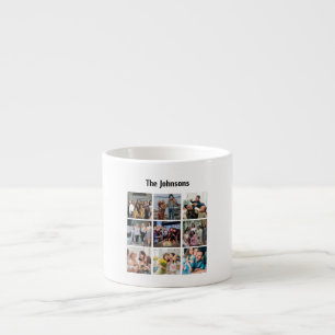 Familien Erinnerungen 9 Foto Raster Personalisiert Espressotasse