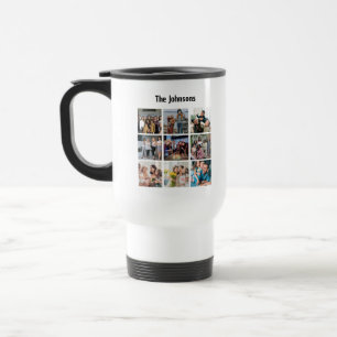 Familien Erinnerungen 9 Foto Raster Personalisiert Reisebecher