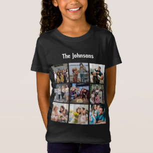 Familien Erinnerungen 9 Foto Raster Personalisiert T-Shirt