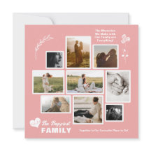 Familien-Erinnerungen Foto-Collage Flachkarte