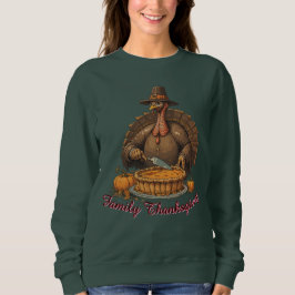 Familien-Erntedank-Truthahn-Pie Sweatshirt