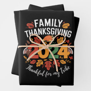 Familien-Erntedankfest 2024 Dankbar für meinen Sta Geschenkpapier Set