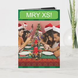 Familien-Feiertag simsen Weihnachtslustige Karte