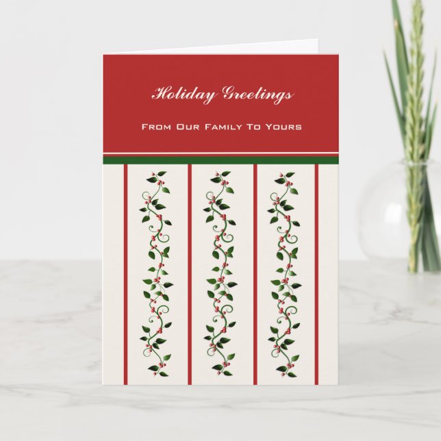 Familien-Feiertags-Weihnachtsgenealogie-Herkunft Feiertagskarte (Vorderseite)