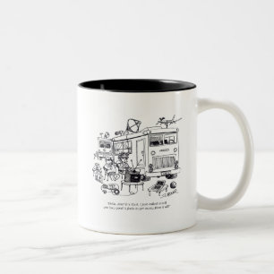 Familien-Ferien Zweifarbige Tasse