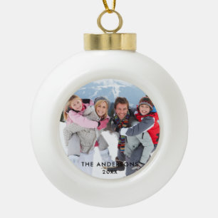 Familien-Foto Keramik Kugel-Ornament