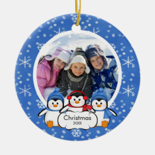 Familien-Foto-Weihnachtsverzierungniedliche Keramik Ornament