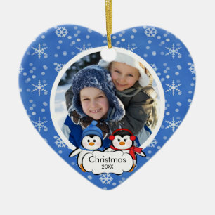 Familien-Foto-Weihnachtsverzierungniedliche Keramikornament