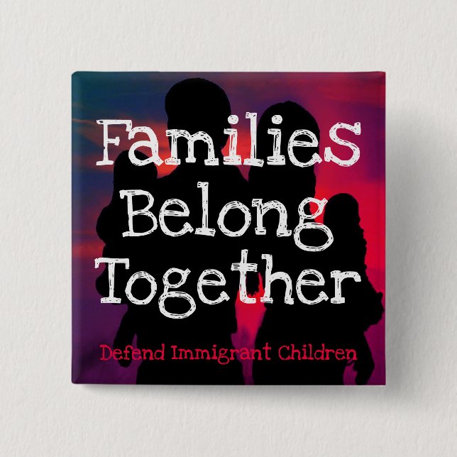 Familien gehören zusammen Knopf-Button Button (Vorderseite)