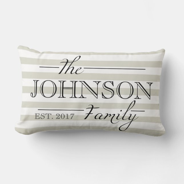 Familien-Geschenk-personalisierte Lendenkissen (Vorderseite)