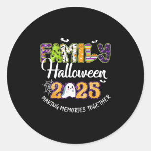 Familien-Halloween 2025 Gemeinsam Erinnerungen sch Runder Aufkleber