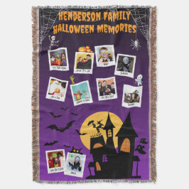 Familien-Halloween-Erinnerungen Foto-Collage Decke