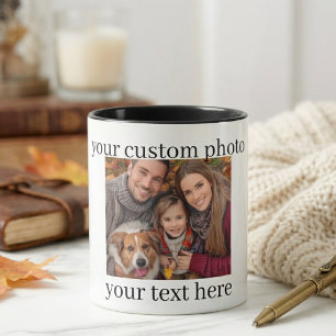 Familien- & Hund-Fotomug als personalisiertes Gesc Tasse