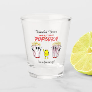 Familien-Kino-Theater-Spaß-Popcorn-Maskottchen Schnapsglas