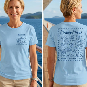 Familien-Kreuzfahrt-Besatzung Nautical Urlaub T-Shirt