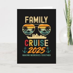 Familien-Kreuzfahrt-Shirts 2025 Sommerurlaub passe Karte