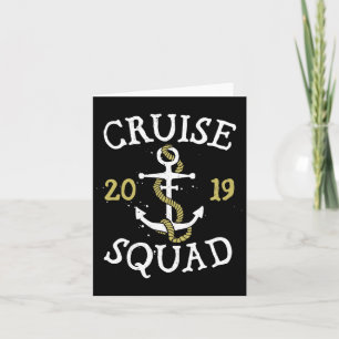 Familien-Kreuzfahrt-Team 2019 T-Shirt Urlaub Vinta Karte