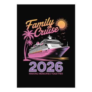 Familien-Kreuzfahrt-Trupp 2026 Urlaub passende Rei Fotodruck