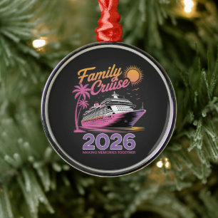 Familien-Kreuzfahrt-Trupp 2026 Urlaub passende Rei Ornament Aus Metall