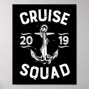 Familien-Kreuzfahrt-Truppe 2019 T-Shirt Urlaub Vin Poster