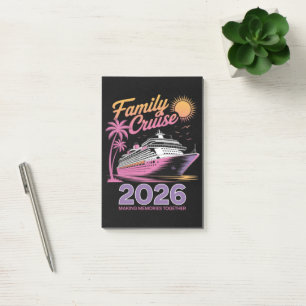 Familien-Kreuzfahrt-Truppe 2026 Urlaub passende Re Post-it Klebezettel