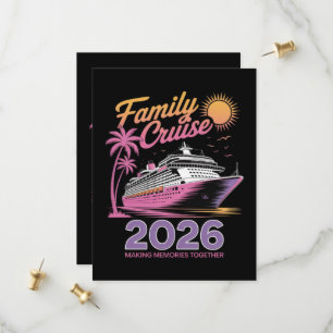 Familien-Kreuzfahrt-Truppe 2026 Urlaub passende Re Save The Date