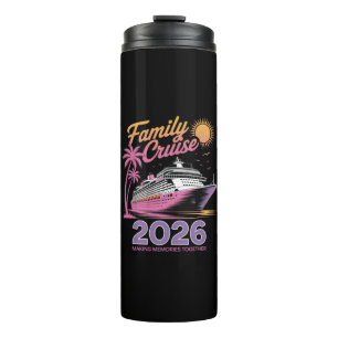 Familien-Kreuzfahrt-Truppe 2026 Urlaub passende Re Thermosbecher