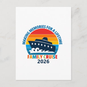Familien-Kreuzfahrt-Urlaub Postkarte