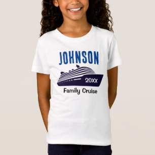 Familien Kreuzfahrtschiff Personalisiertes Mädchen T-Shirt