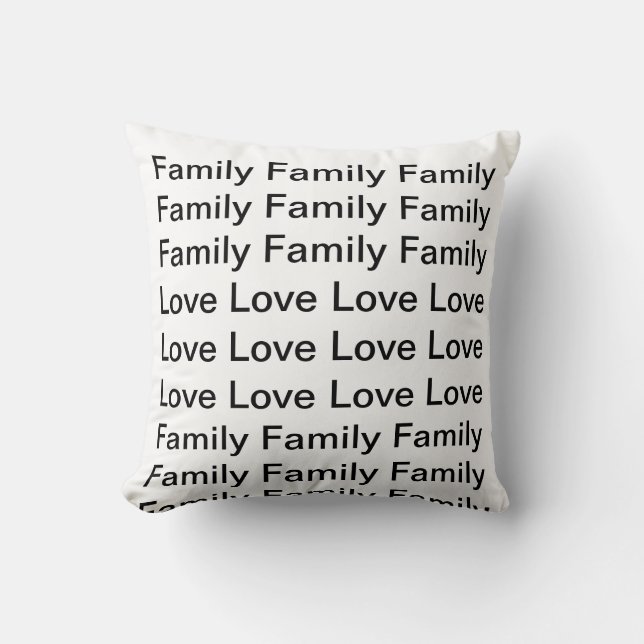 Familien-Liebe Kissen (Vorderseite)