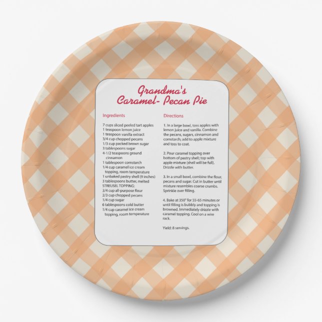 Familien-Lieblingsrezept - Torte Pappteller (Vorderseite)