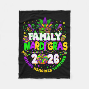 Familien-Mardi-Gras-Crew 2026 Karneval Reise passe Fleecedecke