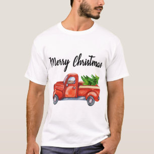 Familien Matching Wagon Red Truck Weihnachtsbaum P T-Shirt