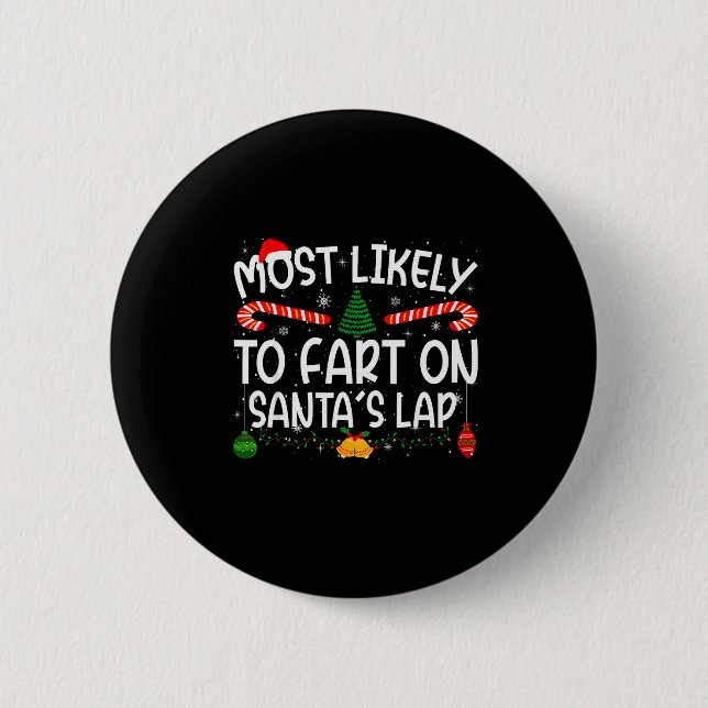 Familien-Matching Weihnachten Am Wahrscheinlichste Button (Vorderseite)
