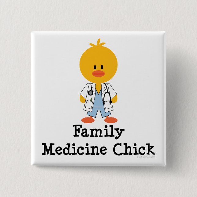 Familien-Medizin-Küken-Knopf Button (Vorderseite)