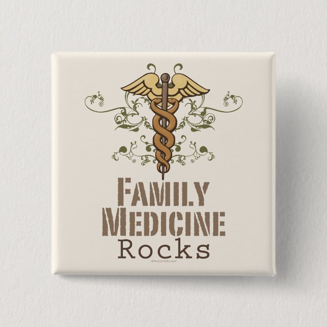 Familien-Medizin schaukelt Knopf Button (Vorderseite)