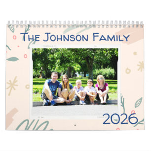 Familien-Personalisiertes Foto 2026 Kalender