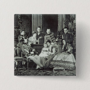 Familien-Porträt des Kaisers Alexander II Button