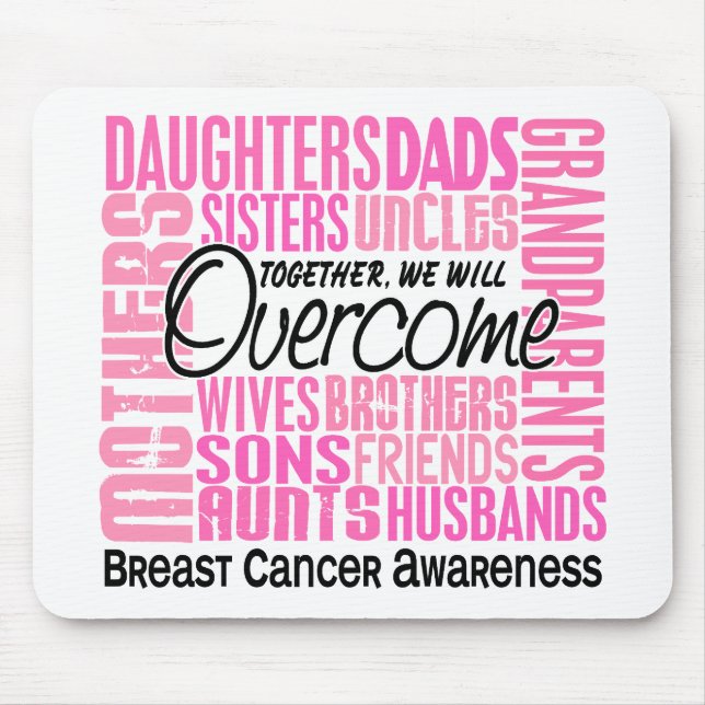 Familien-quadratischer Brustkrebs Mousepad (Vorne)