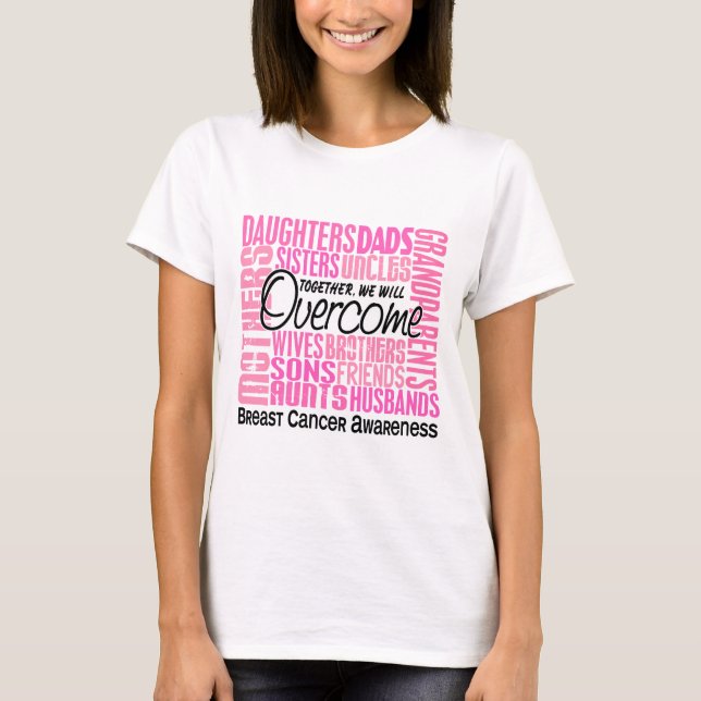 Familien-quadratischer Brustkrebs T-Shirt (Vorderseite)